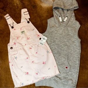 Kids overall dress & sweater dress - Size 4T